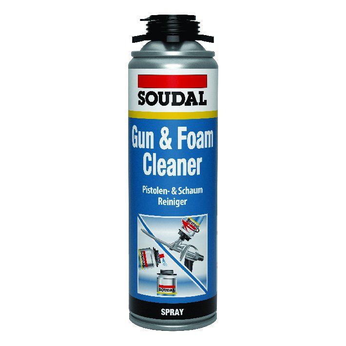 პისტოლეტის გამწმენდი სითხე-SOUDAL GUN&FOAM CLEANER 500 ML — სამონტაჟო ქაფი